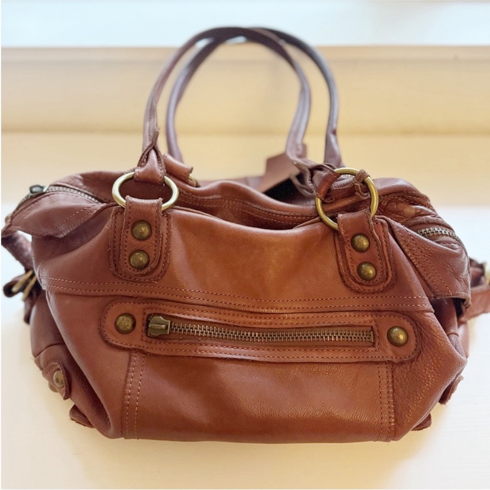 Vintage Línea Pelle Brown Leather Satchel